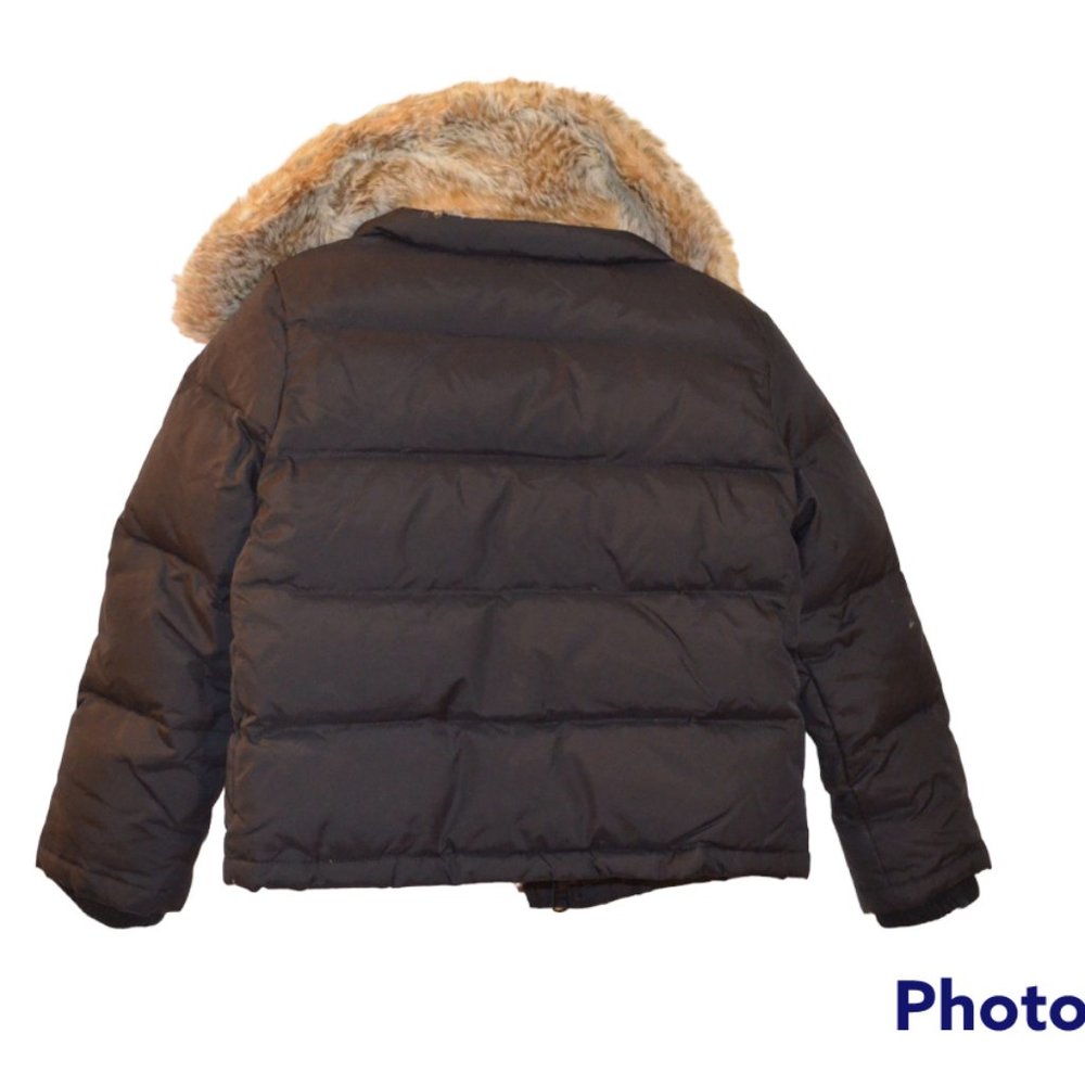 Old Navy Winter FrostFreeCoat Faux Fur Collar Button Fastened Zip/Snaps Front XS - Picture 3 of 8
